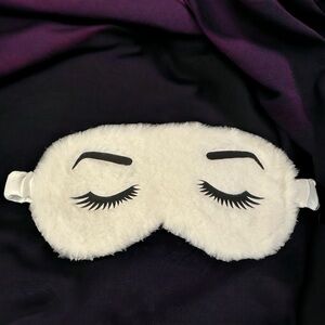 Brand New Fluffy White Eye Mask “Eyelashes” - Great for Traveling or Gift Giving